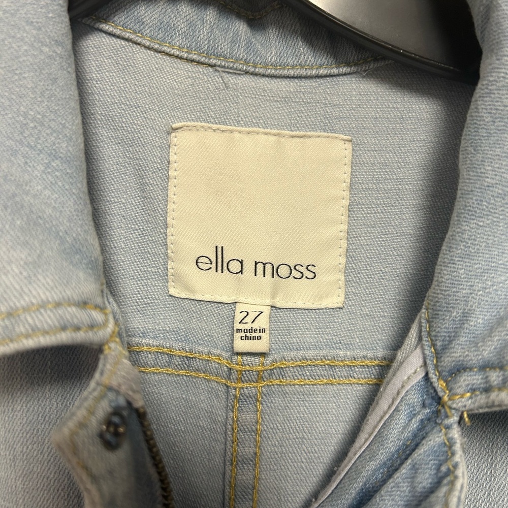 Ella Moss denim jumpsuit with zip front and belt - Picture 7 of 11